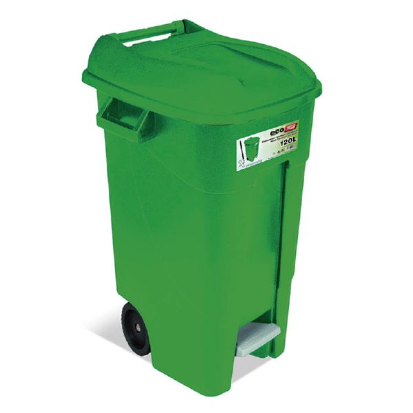 Contenedor Eco Tayg 120l. con pedal, color verde