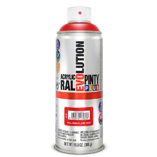 Pintura spray acrilica rojo fuego 400 ml